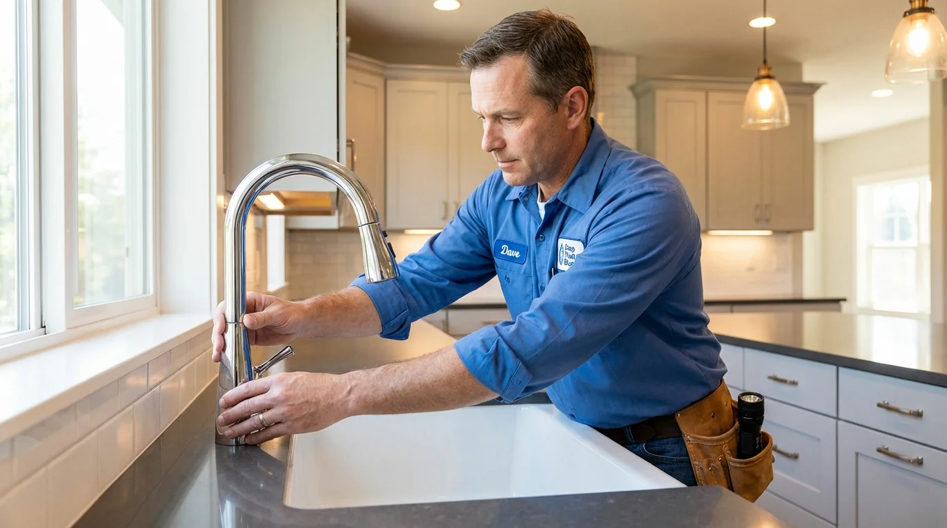 Kitchen faucet installation by Johns Plumbing LLC in Cuero