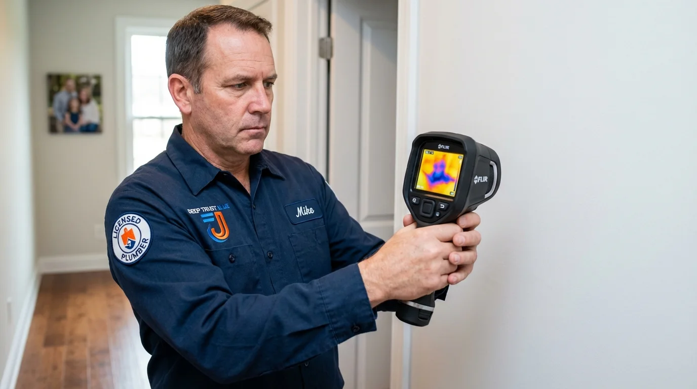 Thermal imaging leak detection by Johns Plumbing LLC in Cuero